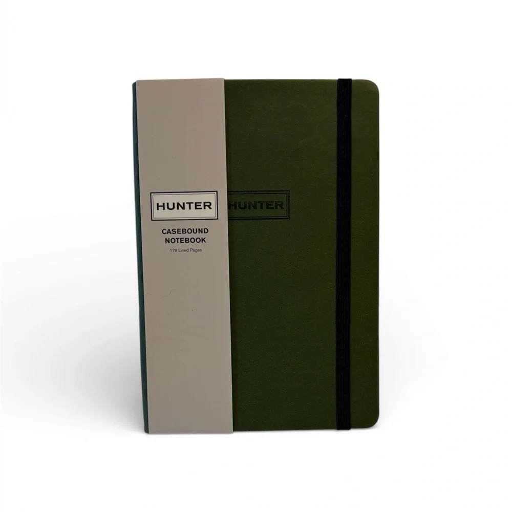 Hunter Green Casebound Notebook with Elastic Closure